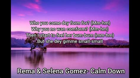 selena gomez calm down lyrics